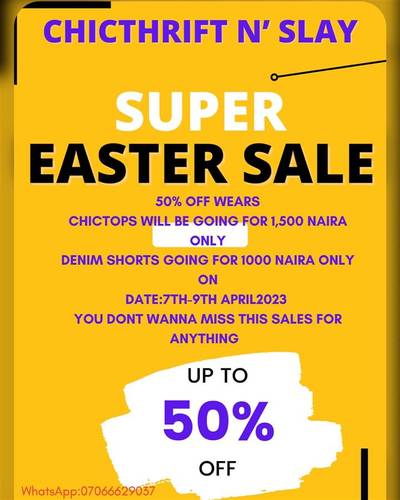Easter 1500 naira salés!!!
