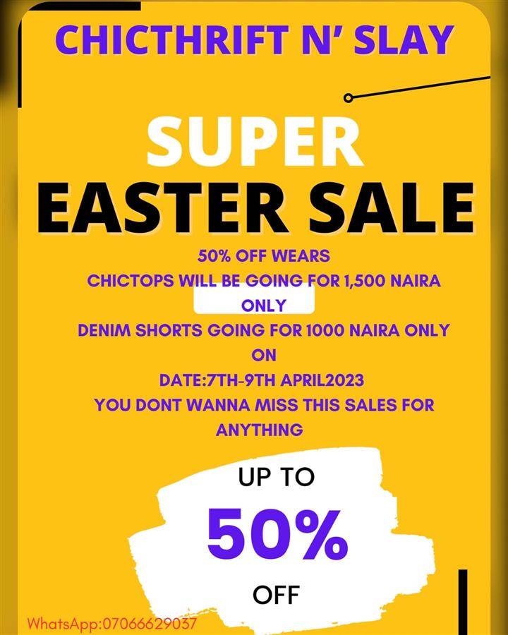 Easter 1500 naira salés!!!