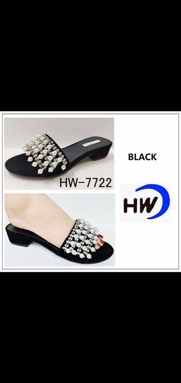 black female slippers