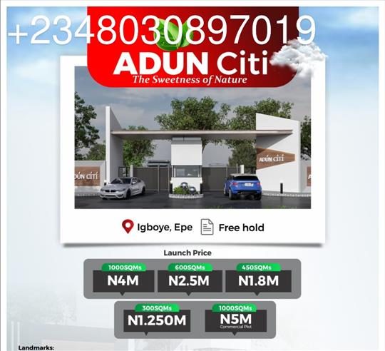 Land For Sale At Igboye Epe Lagos