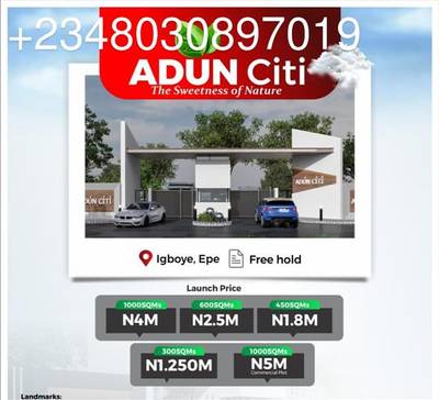 Land For Sale At Igboye Epe Lagos