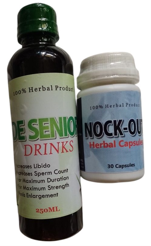 De Senior Drink and Nock Out Herbal Caps