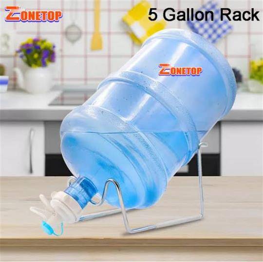 Feat metal stand and nozzle dispenser