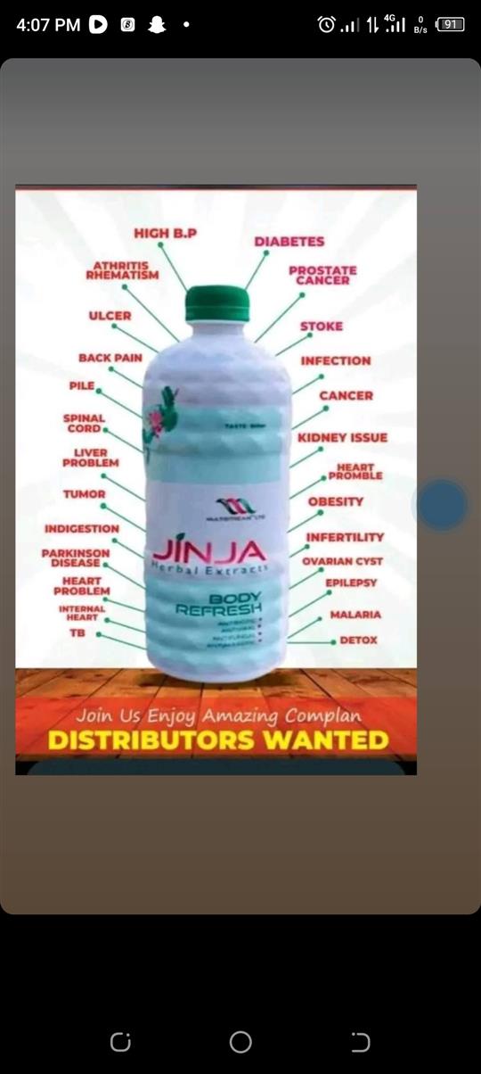 Jinja herbal extract drink,Iru antisepti