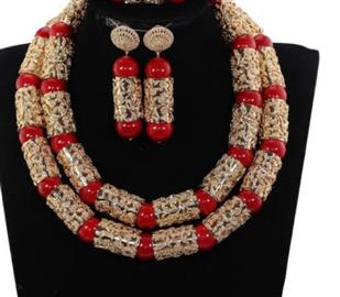 High quality bead with gold accessories
