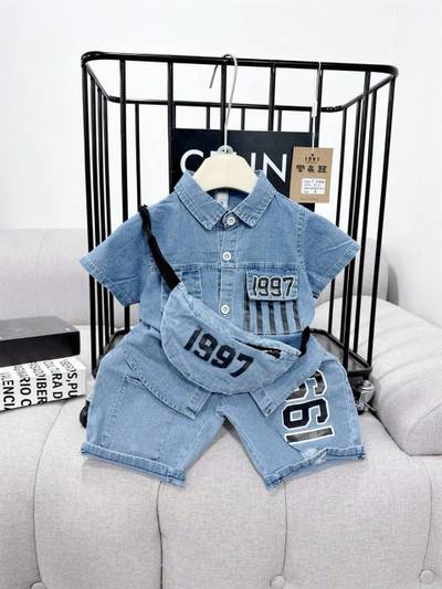 Luxury boys 2pcs set and a cross bag
