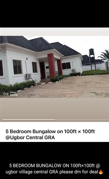 5 BEDROOM BUNGALOW ON 100FT×100FT FOR SA