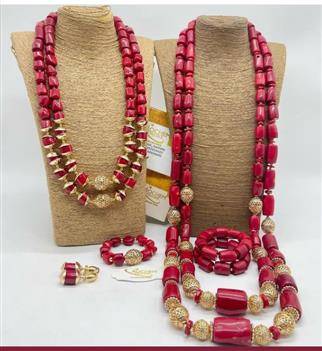 High quality coral beaded necklace