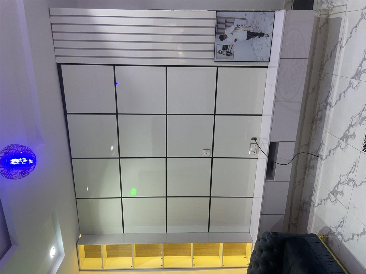Tv console and wardrobe