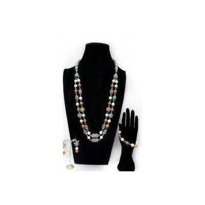 High quality beaded necklace with chain