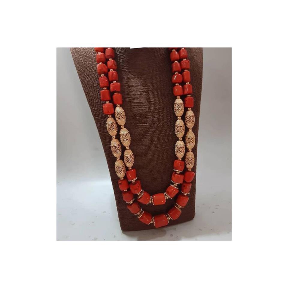 High quality coral beaded necklace