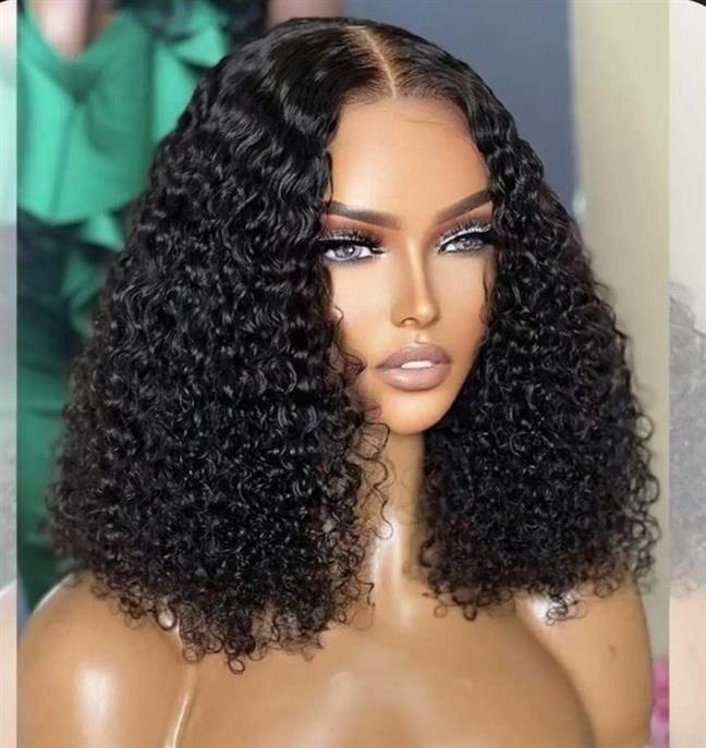 Human hair pixie curls 16"