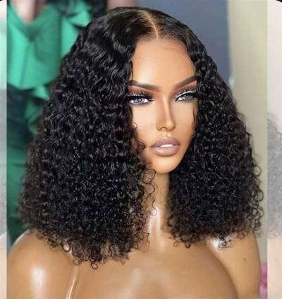 Human hair pixie curls 16"