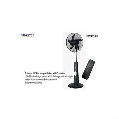 Polystar 18 inches rechargeable fan