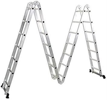 Fordable aluminum ladder 4x7 28ft