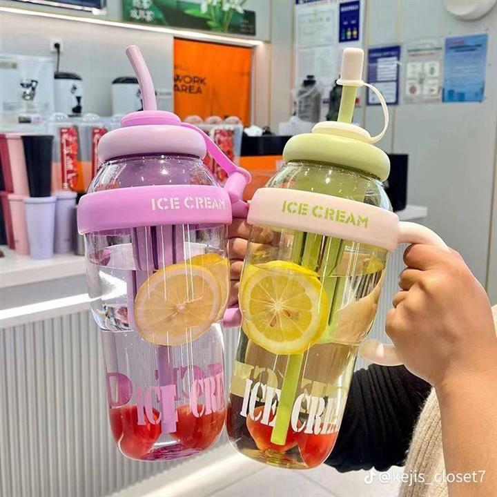 Ice cream water bottle.