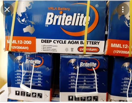200a gel batteries Britelite