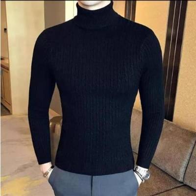 Long Sleeve Solid Unisex Turtle Neck