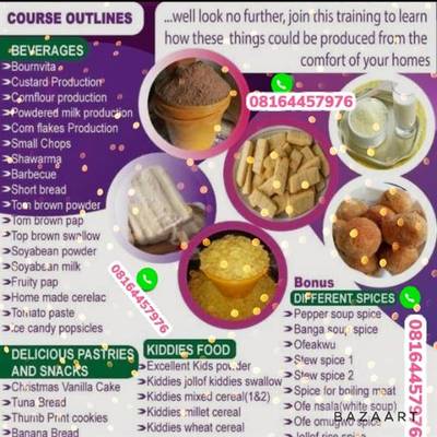 Beverages and cereal production training