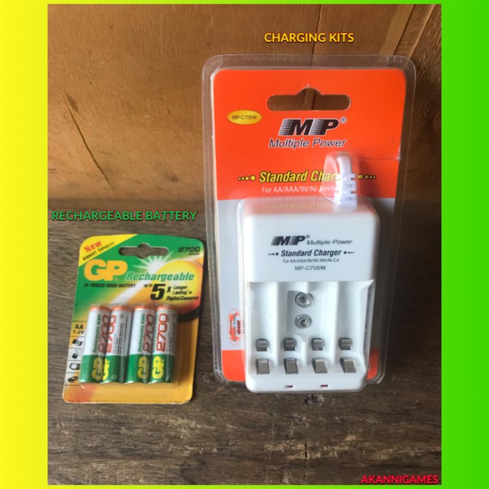 AA Rechargeable Battery & Charger - New