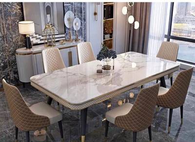 Dining table and six chairs