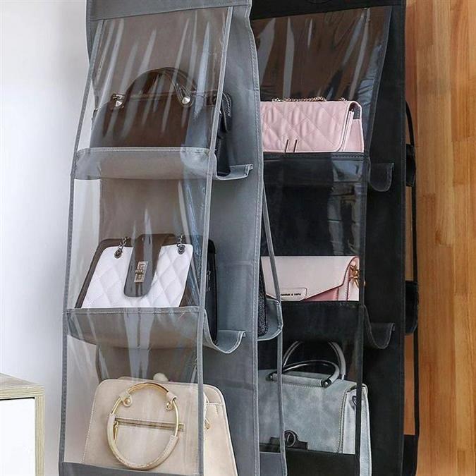 6 Layer Double Sided Hanging Bag Storage