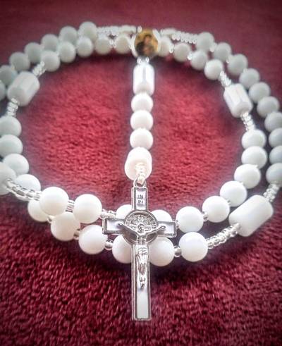 White Crystal Rosary