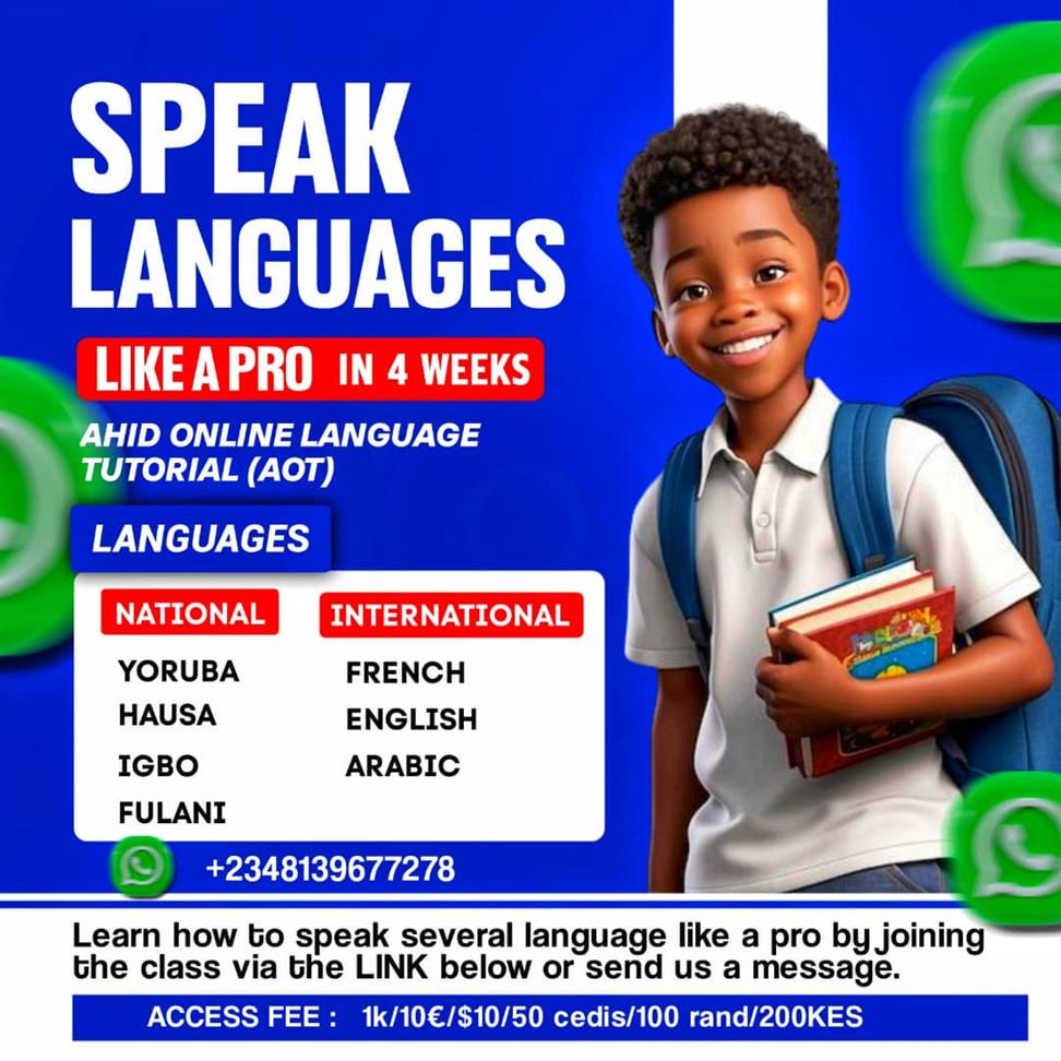 Learn a new language with #1000 only!!!
