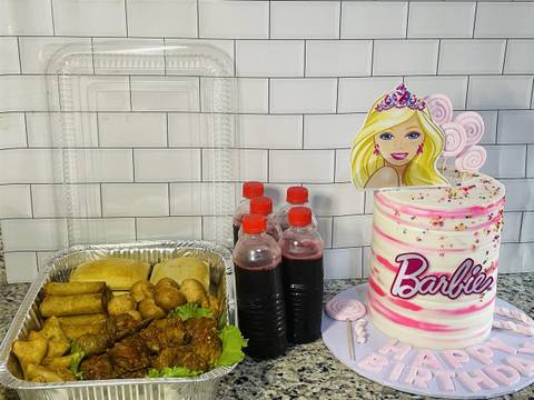 Work by Small chops tray and cake