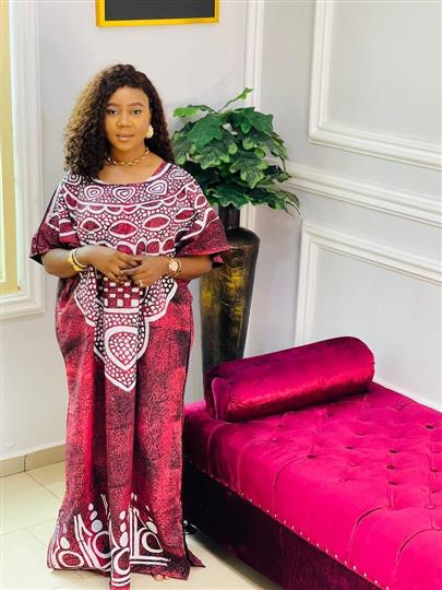 Adire classic gown.