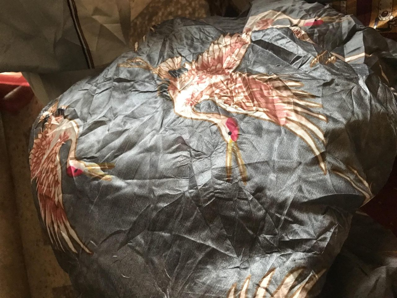 Turkey crepes,, vintage silk