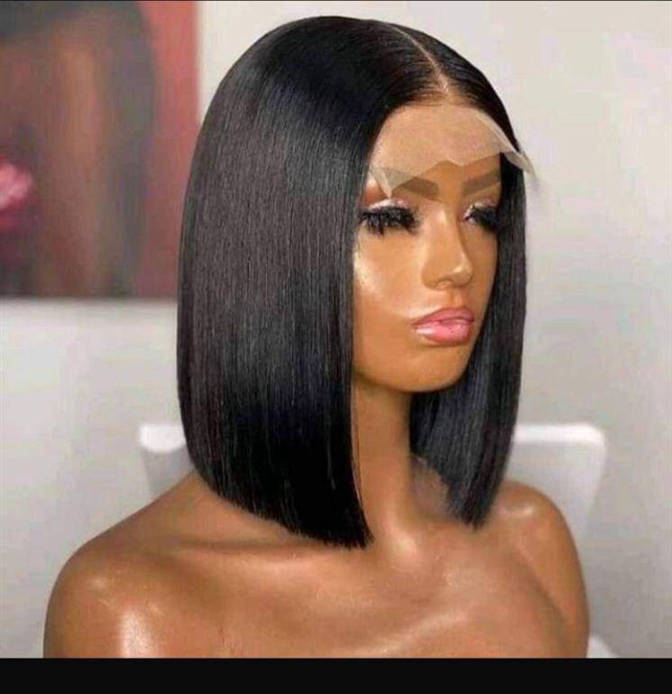 Full frontal humanhair bob
