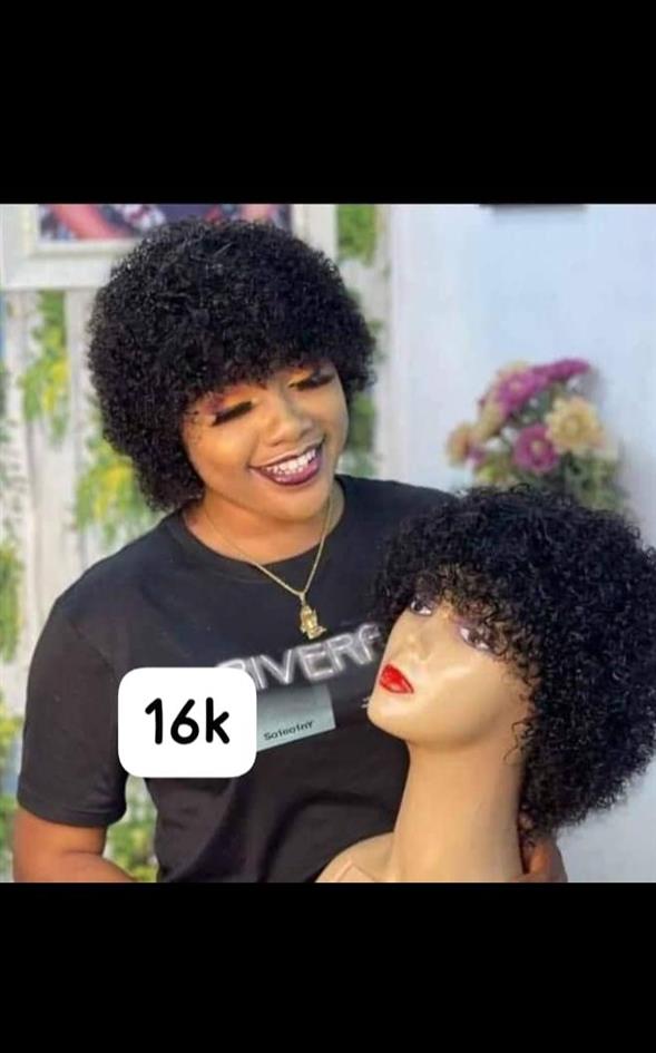 Short curls water friendly human hair