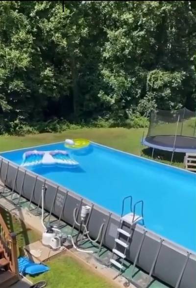 Intex 32ft x 16ft rectangular frame pool