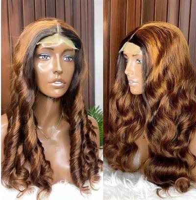 22" highlights spiral waves wig