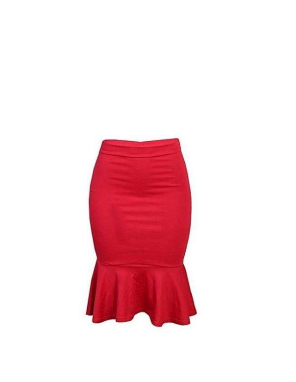 Ladies peplum skirt Red