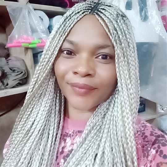 Center Part Braided Wig