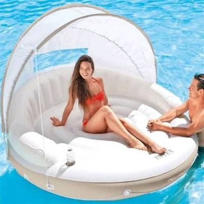 Canopy Inflatable Pool Island Float