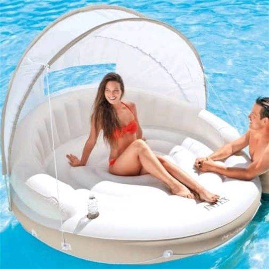Canopy Inflatable Pool Island Float