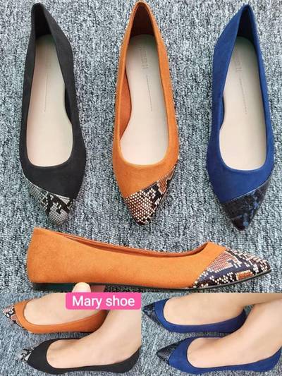 Swede slip on cover shoe