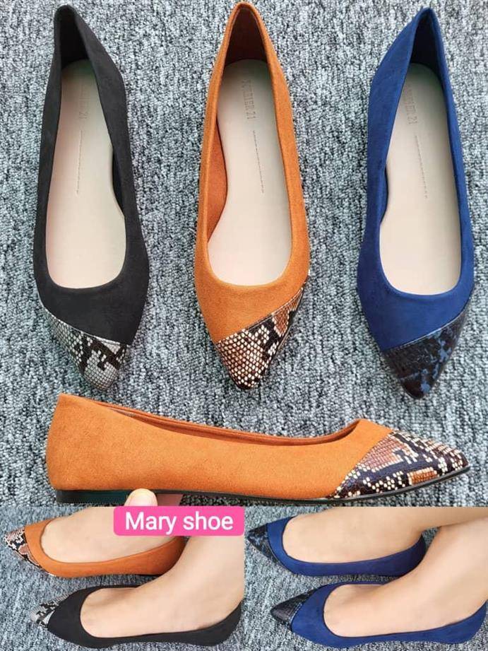 Swede slip on cover shoe