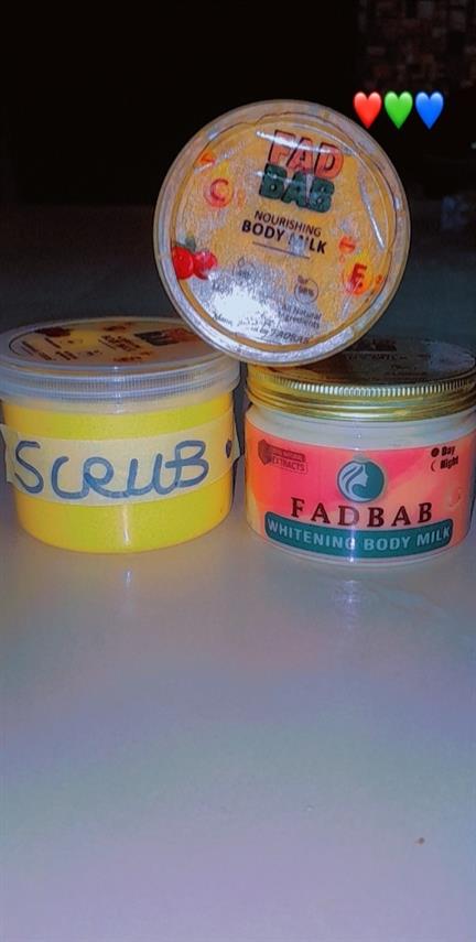 Whitening cream soap and scrub
