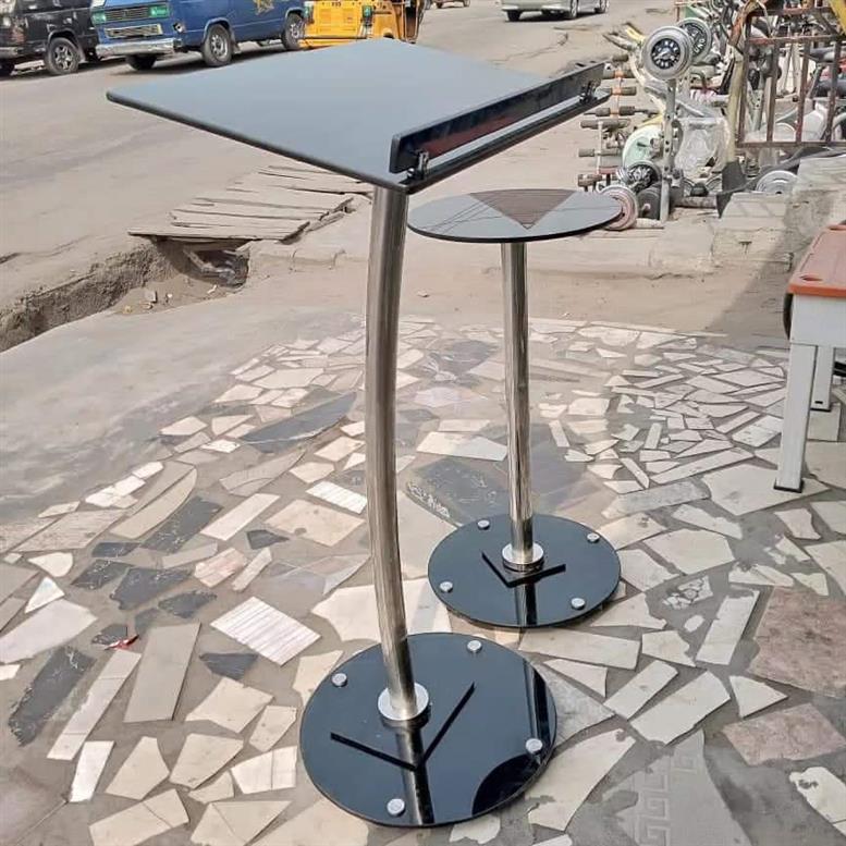 Glass single stand pulpit set