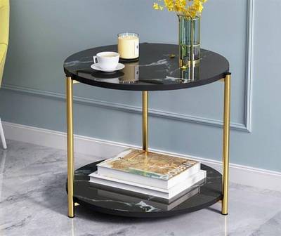 Marble faux top side stool/ center table
