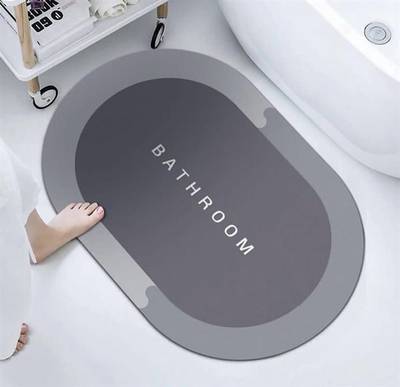 Absorbent anti slip silicone bathmat