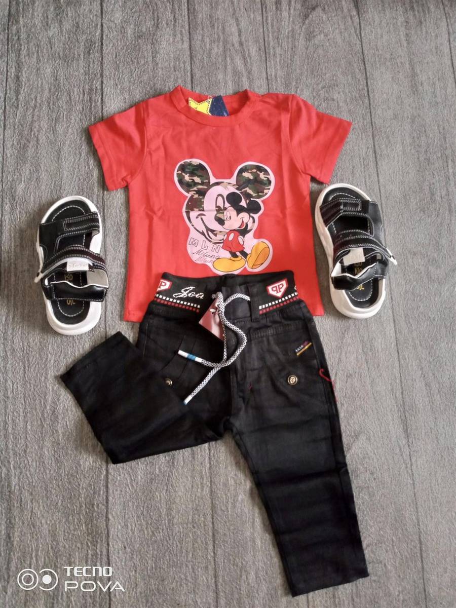 Mickey mouse top and chinos trouser