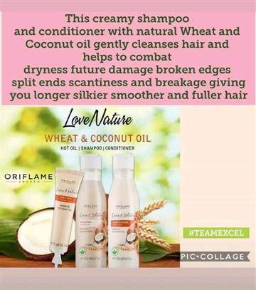 Love nature hair shampoo, conditioner an