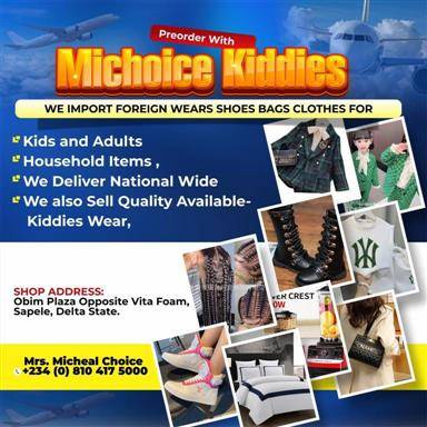 Pre order with michoice kiddies