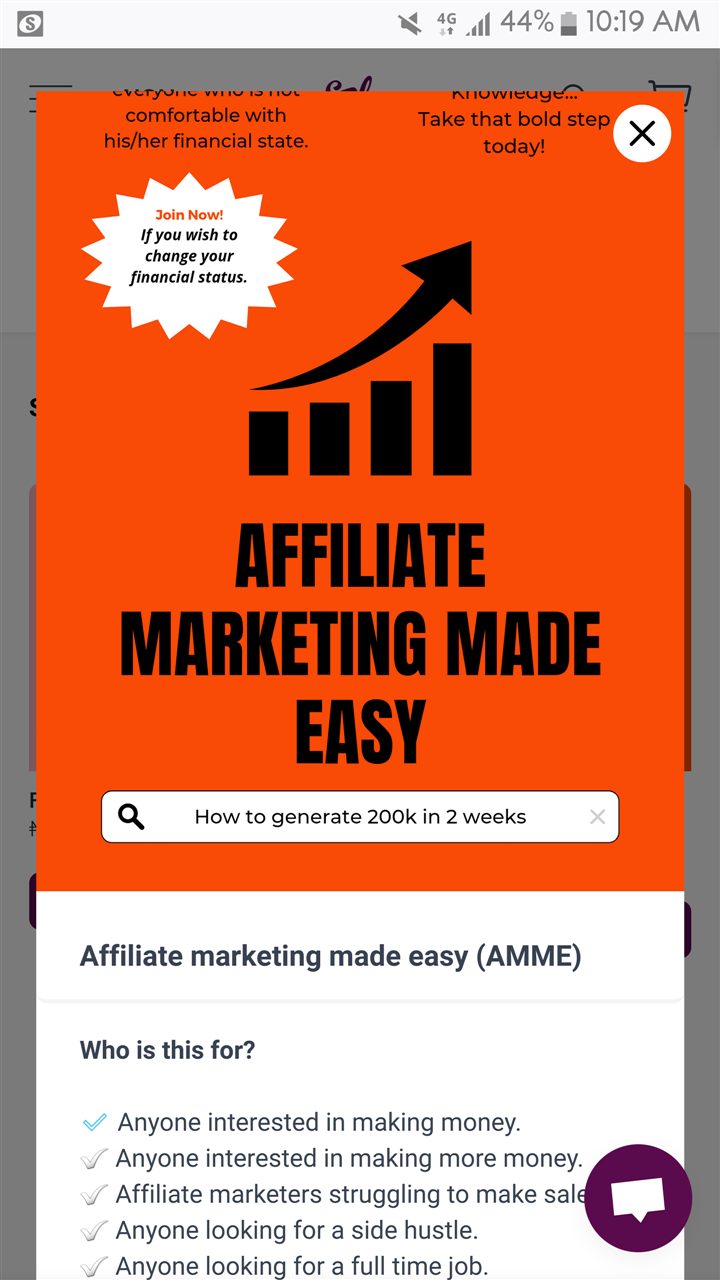 AFFILIATE MARKETING MADE EASY (AMME)