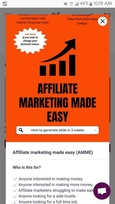 AFFILIATE MARKETING MADE EASY (AMME)